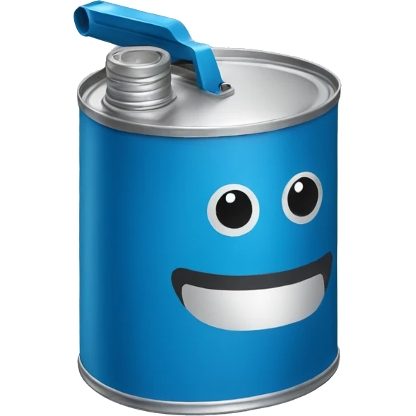Oil can blue color emoji