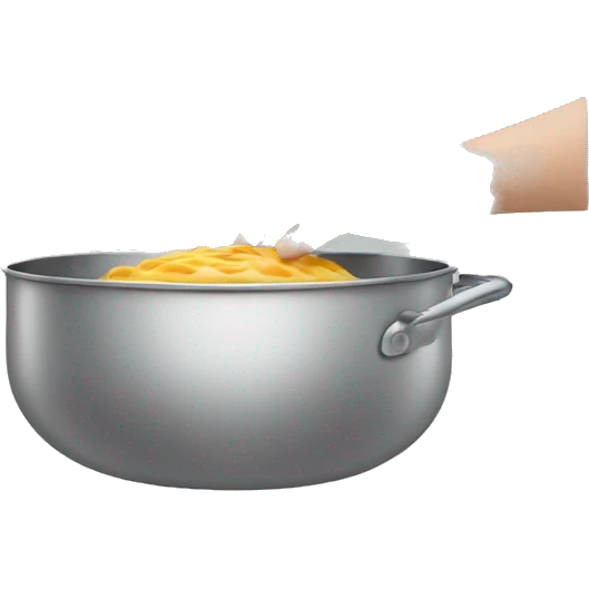hand holding a pan emoji