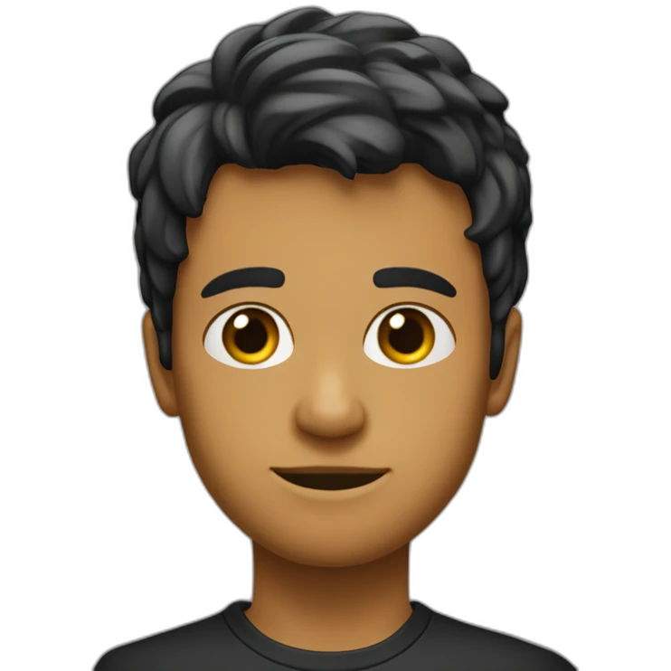 garçon noir sur le dos de johny allumât emoji