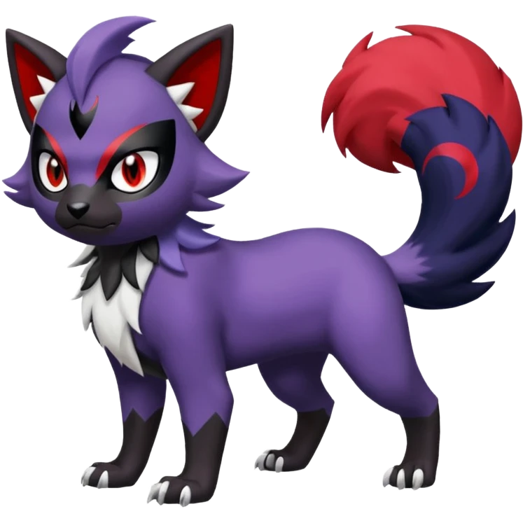 Skuntank-Litten-Absol-Zorua-Sprigatito-fusion, full body emoji