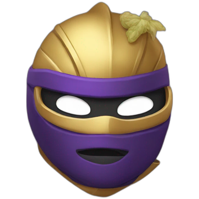 golden-ninja-with-eggplant emoji