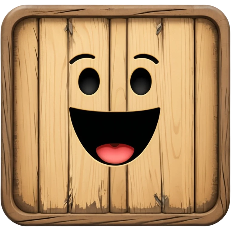 Wooden toilet sign  emoji