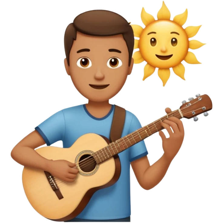 man holding guitar emoji