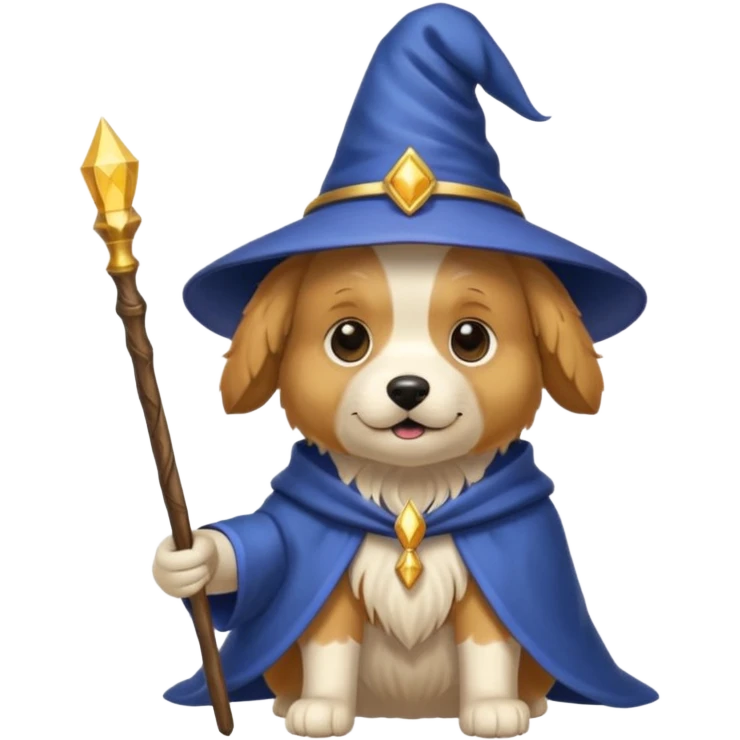 Dog wizard emoji