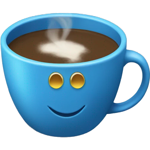 Blue coffe cup emoji