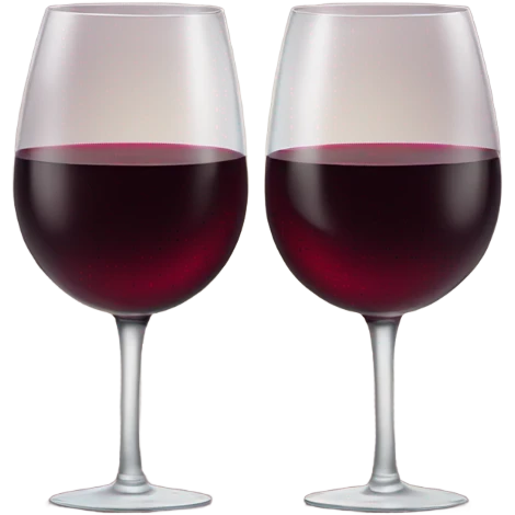 2 glasses of red wine emoji