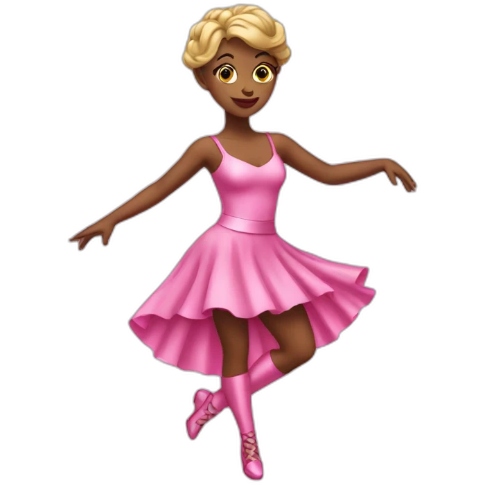 Pink dressed dancer emoji