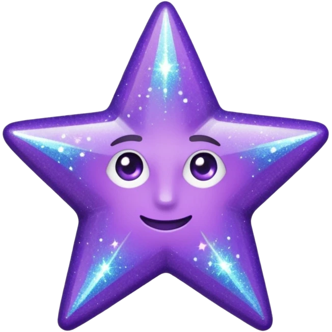 Purple Glitter Symbol of Manager emoji