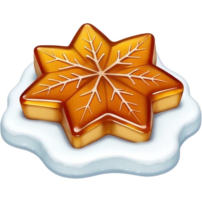 maple taffy on snow emoji