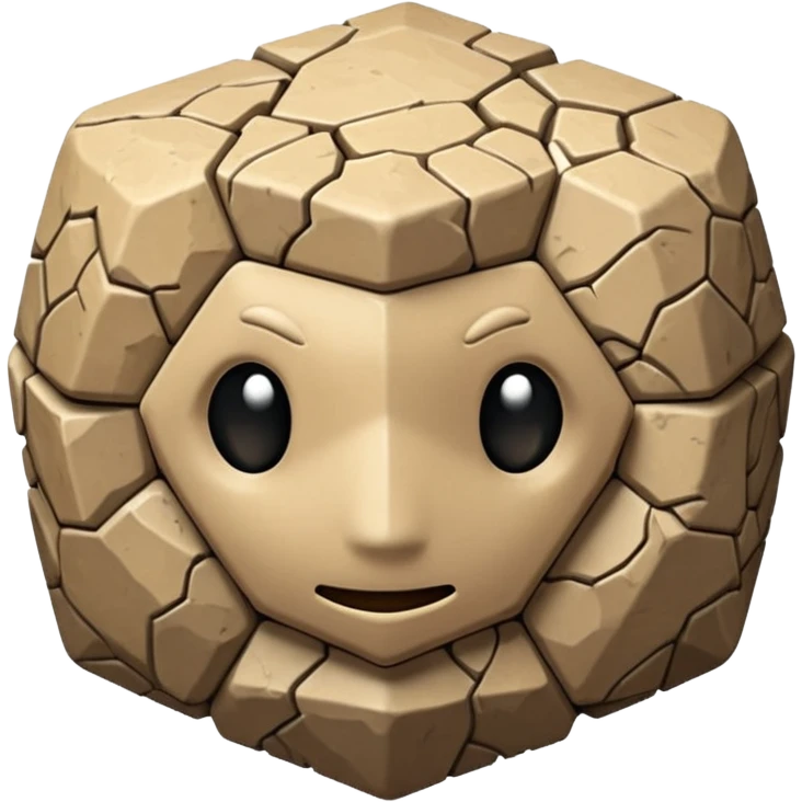american-beije-intricate-stone-age-rocky-crusted-dodecahedron-shaped emoji