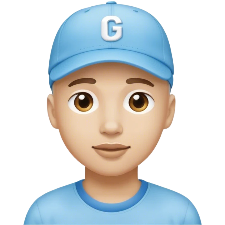 skyblue color ballcap with G emoji