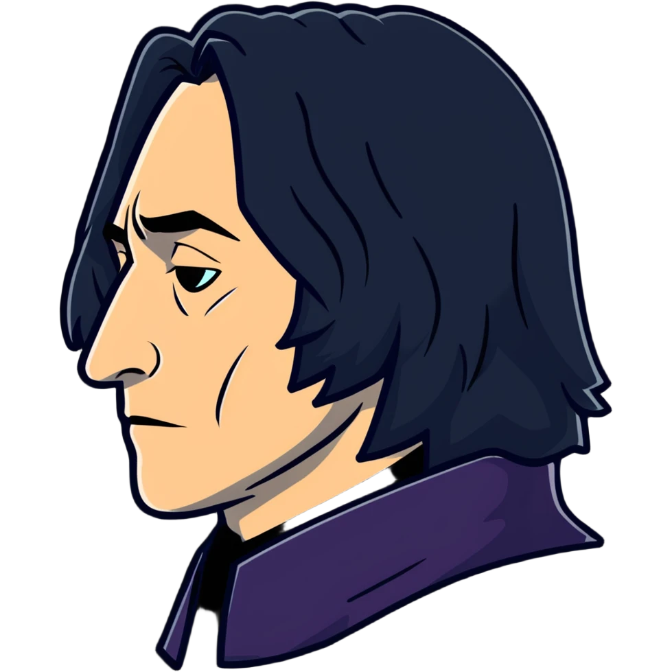 sad Severus Snape side view with tear emoji