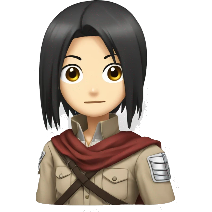 mikasa's red scard from attack on titan emoji