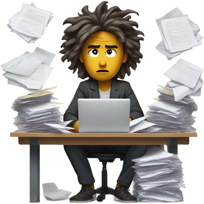 Stressed emoji