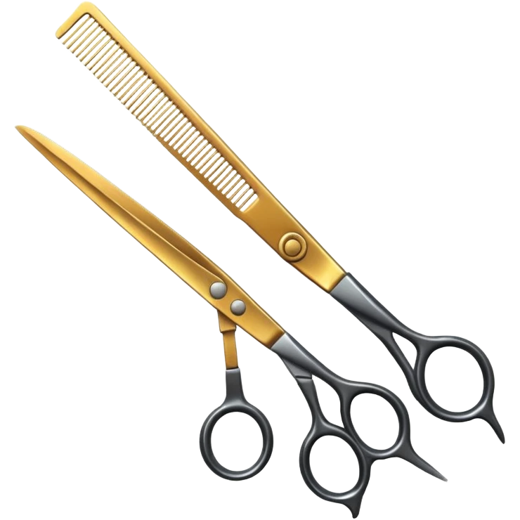barber shop, scissors, comb, only scissor and comb emoji