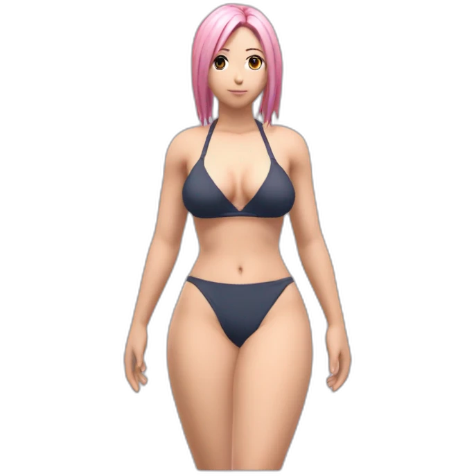 sakura haruno full body pawg micro bikini back focus emoji