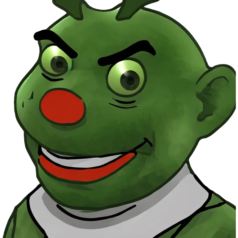 dark clown with unsettling look emoji