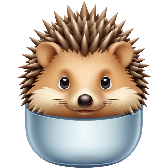 Hedgehog in a cylinder with a big mustache emoji