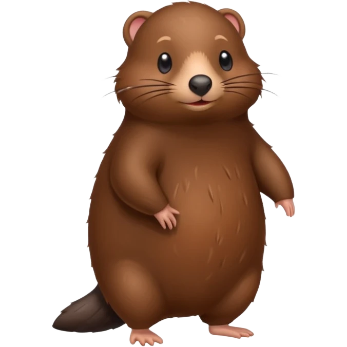 a sideways standing mole emoji