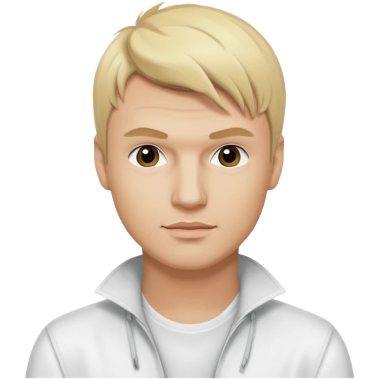 Nick Carter from Backstreet Boys with blonde hair, white outfit emoji