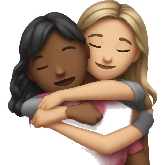 Girl friends hugging emoji