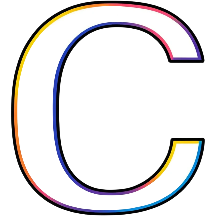 Colorful Gradient Alphabetical Letter “C” emoji