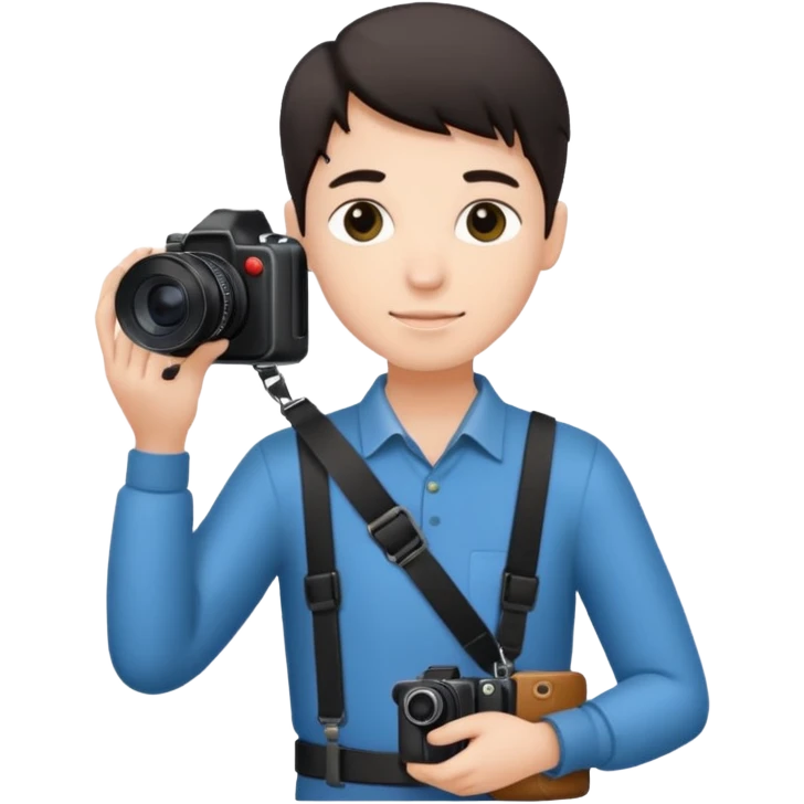 photographer taking a photo side view emoji