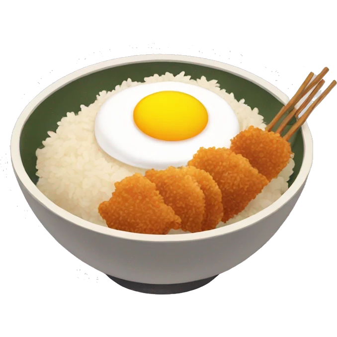 Tonkatsu bowl rice emoji