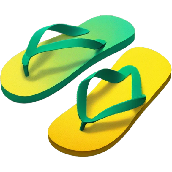 A flip flop with yellow teeth  emoji