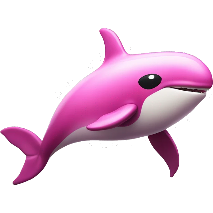 Pink orca whale emoji