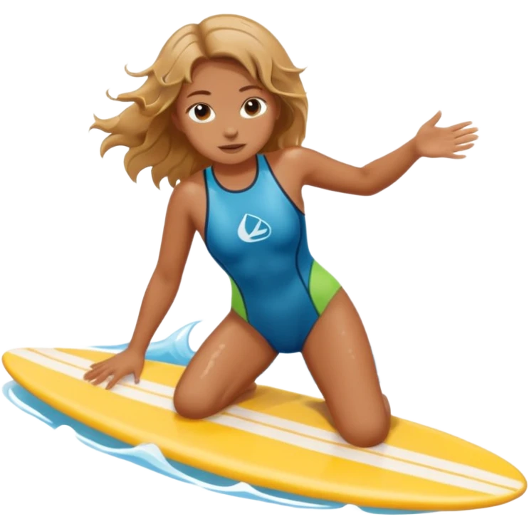 Surfing girl emoji