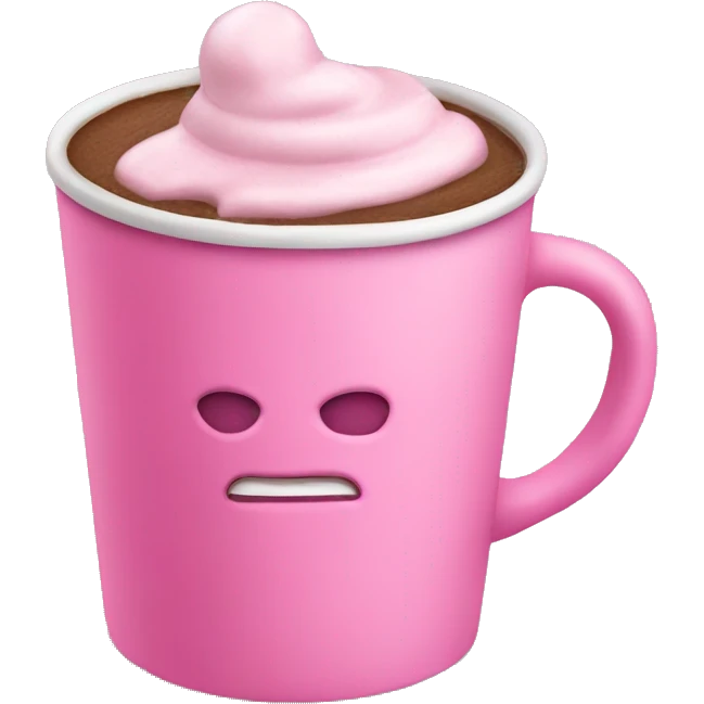 A pink hot chocolate cup emoji
