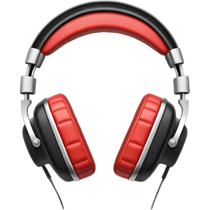 Icon of headphones with square ear pads in the Marshall style. emoji