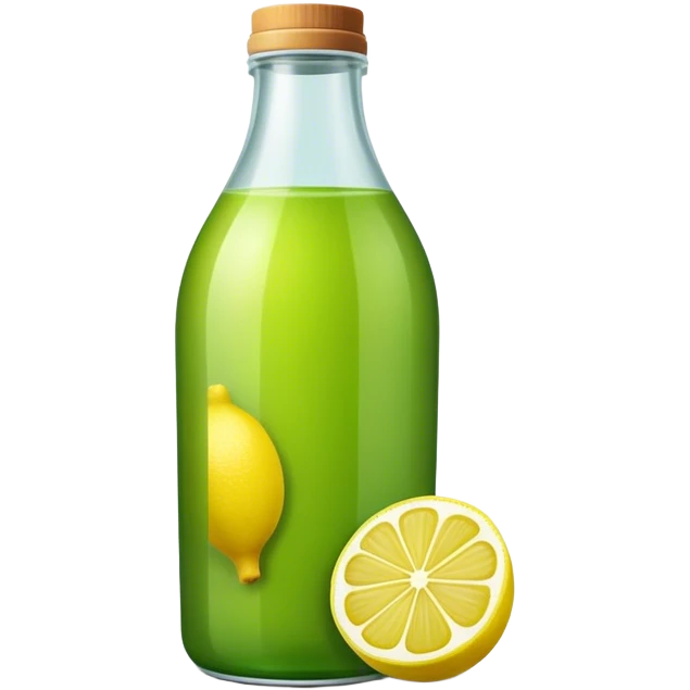 Bottle green lemon juice emoji