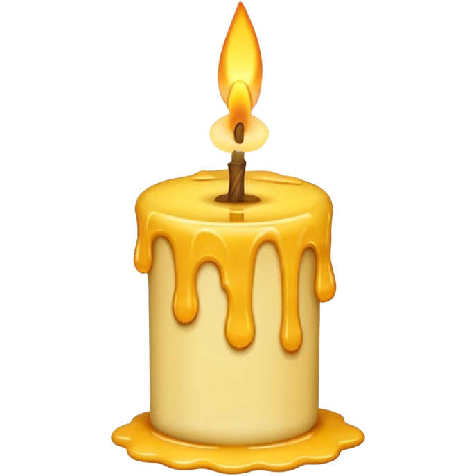 Leaning Candle dripping wax emoji