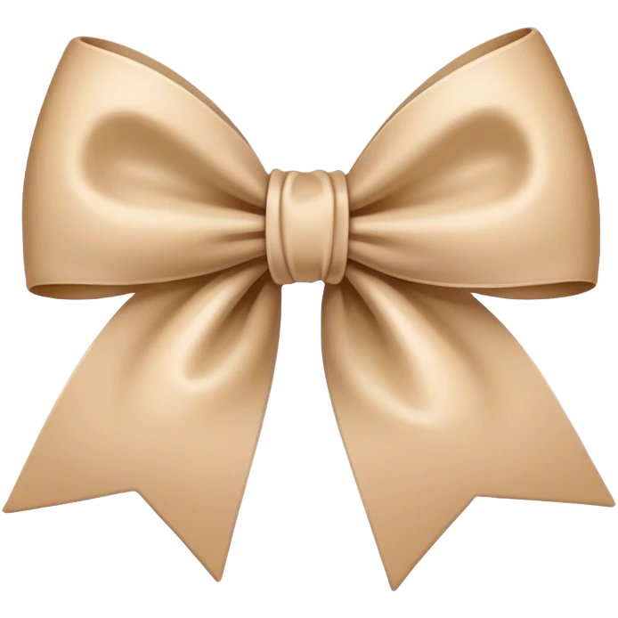 Beige bow emoji