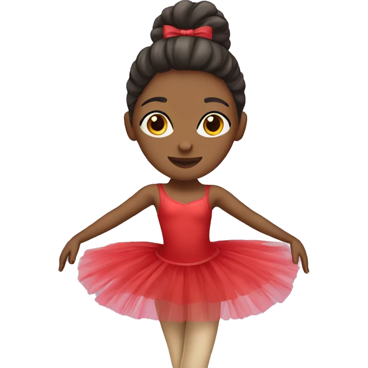 Ballerina wearing a red tutu emoji