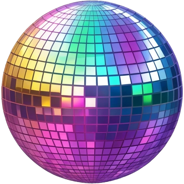 Iridescent big giant glistening glossy sparkly shiny glittery disco ball  emoji