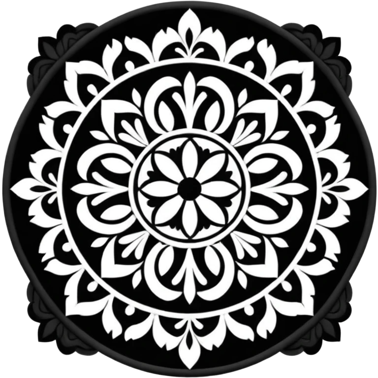 Black color kambi kolam emoji