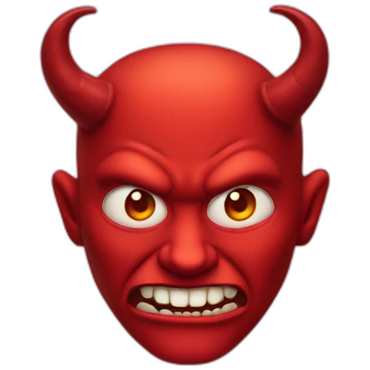 Devil with one body and two heads emoji