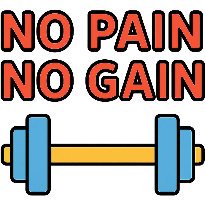 no pain, no gain emoji