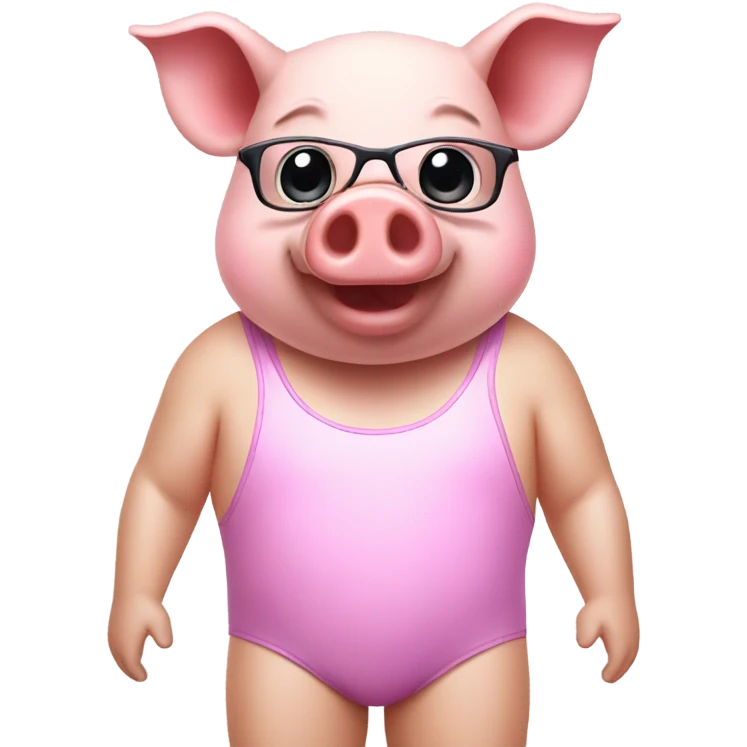 A pig in a swimsuit emoji