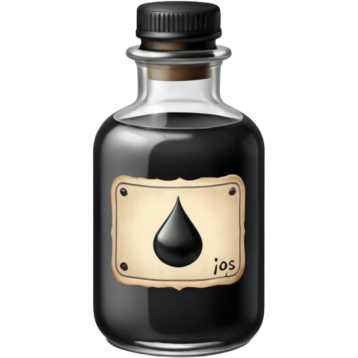 Ink bottle with label
 emoji