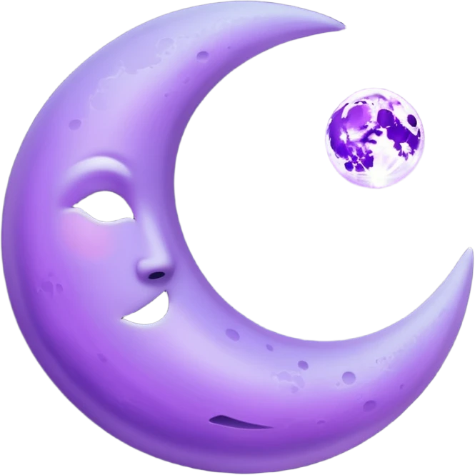 Crescent purple moon emoji