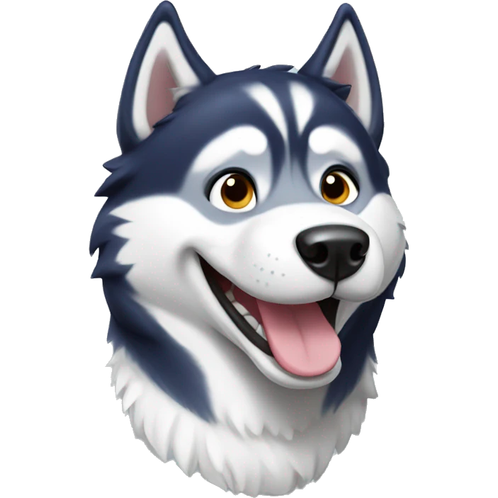 happy husky emoji