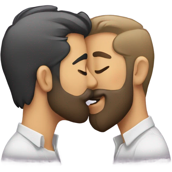 gay kiss beard emoji