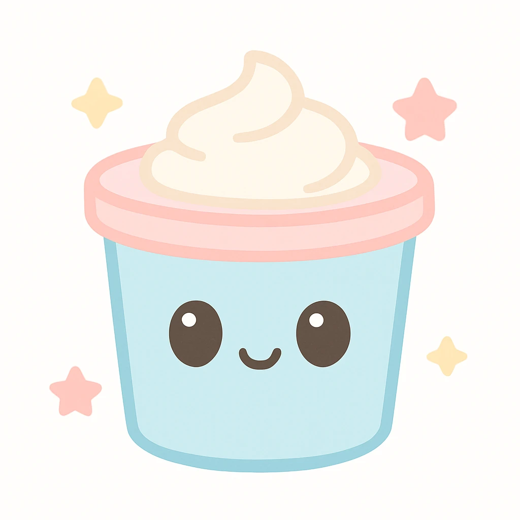yogurt in a cute illustrated style emoji
