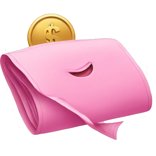 pink money flying emoji