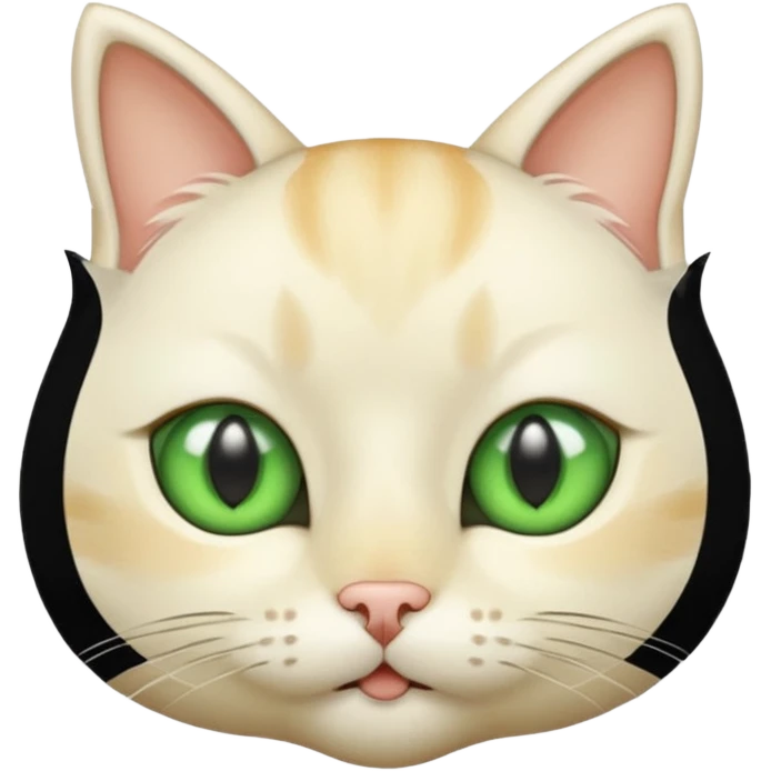 Cream cat face with short hairs emoji