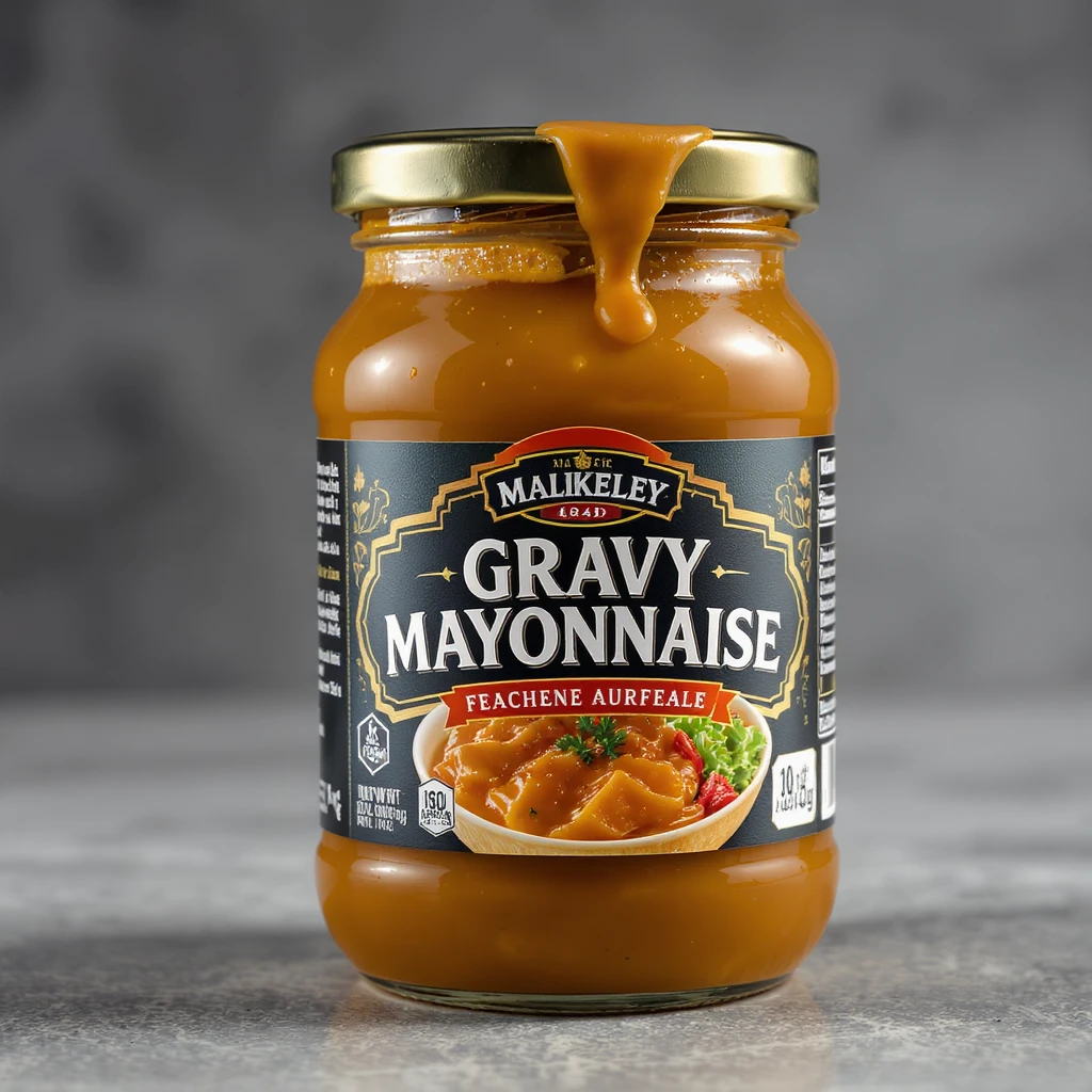 gravy mayonaise, TOGETHER "gravyonaise", product packgaging, jar emoji